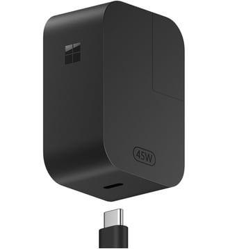 Chargeur secteur Surface Chargeur USB-C 45W Universel - Microsoft - Noir