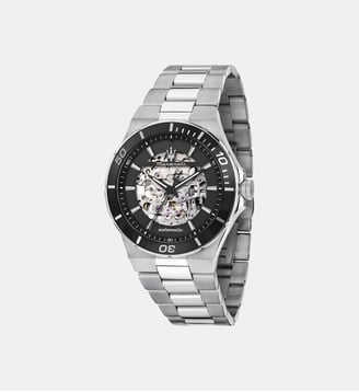 Montre automatique Sfida Noir, Argenté R8823140020 Maserati