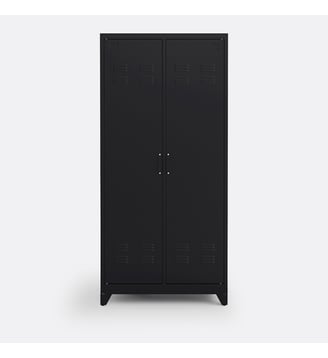 Armoire 2 portes en métal acier - La Redoute Interieurs - Noir