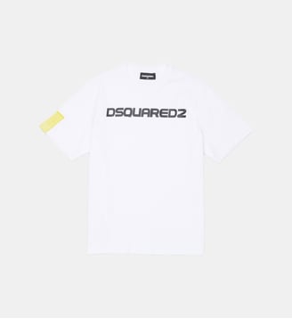 T-shirt avec logo sur la poitrine - Dsquared2 - Blanc