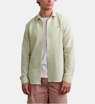 Chemise IRATY - Faguo - Écru et vert clair