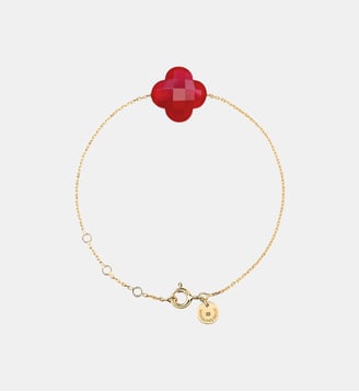 Bracelet, quartz rouge, or jaune - Morganne Bello - Or jaune