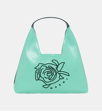 Sac à bandoulière Diamond avec motif floral - Marni - Bleu turquoise