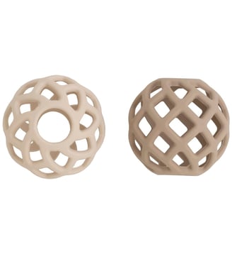 Lot de 2 balles de préhension - Baby's Only - Marron
