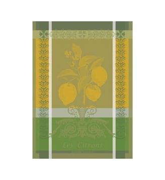 Torchon pur coton - Garnier Thiebaut - Citron