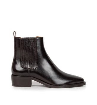 Bottines Plates Georgia Cuir - Bobbies - Marron
