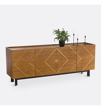 Buffet enfilade 4 portes - La Redoute Interieurs - Noyer
