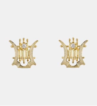 Boutons de manchette lyre dorée - Les Néréides - Doré