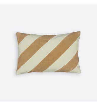 Housse de coussin 60x40 cm, velours - La Redoute Interieurs - Céladon et bronze