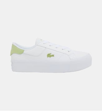 Sneakers Ziane Platform femme en cuir - Lacoste - Blanc et vert clair