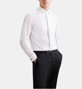Gala 1/1 Slim Col Kent - Seidensticker - Blanc