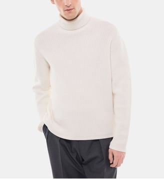 Pull en laine certifiée et coton - Fursac - Écru