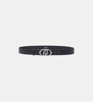 Ceinture en cuir - Liu Jo - Noir et argent