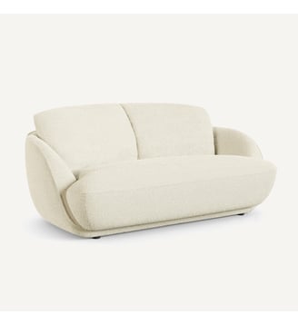 Canapé banquette, en bouclette AM.PM