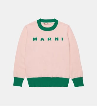 Pull à col rond avec logo - Marni - Rose