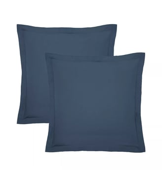 Lot de 2 taies percale de coton - Garnier Thiebaut - Denim