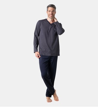Pyjama long  BUSINESS - Eminence - Bleu foncé