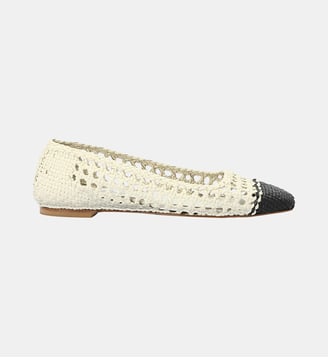 Ballerine venetie - cuir lisse - Charles Kammer - Blanc