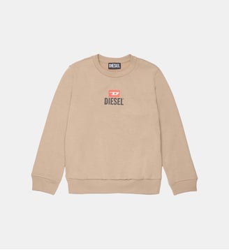 Sweat-shirt col rond avec logo - Diesel Kids - Sable