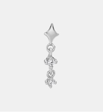 Boucle d'oreille puce pendante Étoilée argent - Nebuleuse Bijoux - Argent