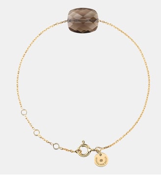 Bracelet, quartz fume, or jaune Morganne Bello