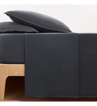 Drap plat uni en lin lavé La Redoute Interieurs