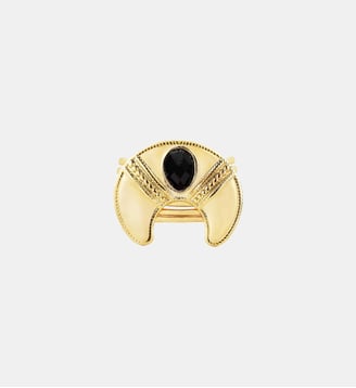 Bague réglable cabochon lune MELVIL - Hipanema - Noir