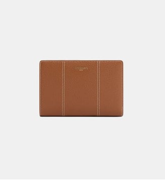 Portefeuille moyen modèle Juliette en cuir grainé - Le Tanneur - Camel