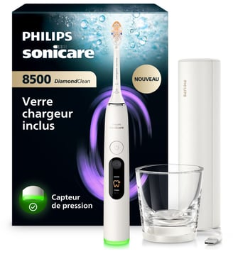 Brosse à dents électrique Sonicare Série 8500 HX8513/11 blanche - Philips - Blanc