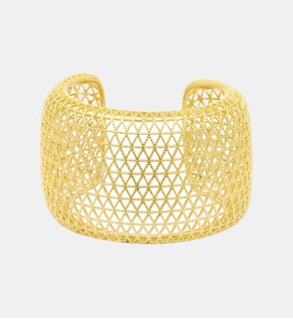Bracelet manchette large   doré à l'or fin - Betty - Satellite - Doré