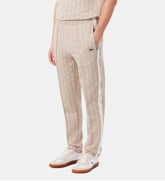 Pantalon de survêtement Paris monogramme - Lacoste - Beige blanc