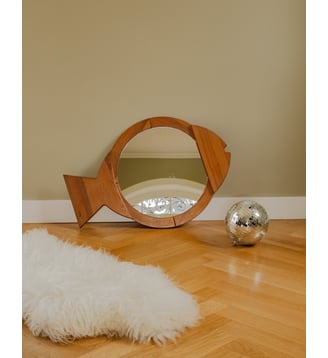 Miroir en bois Igor N°820- Produit chiné - Debongout - Bois clair