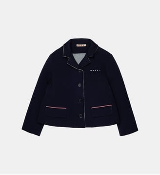 Veste blazer avec logo - Marni - Bleu foncé