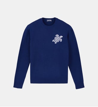 Pullover en coton et cachemire ras-du-cou Tortue - Vilebrequin - Purple blue