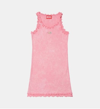 Robe courte avec logo - Diesel Kids - Peach pink
