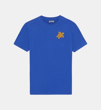 T-shirt en coton organique Tortue brodée - Vilebrequin - Jaune