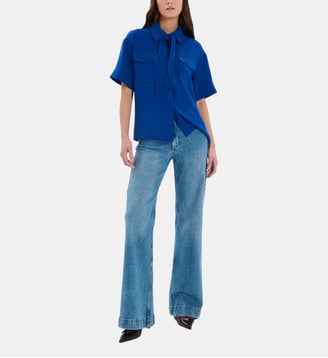 Top Talicia - Zapa - Bleu roi