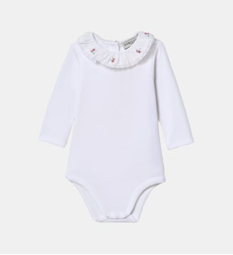 Body  col en broderie anglaise - Coton biologique - Cyrillus - Blanc cassé