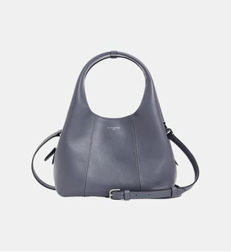 Petit Sac à main Juliette en cuir grainé - Le Tanneur - Bleu acier
