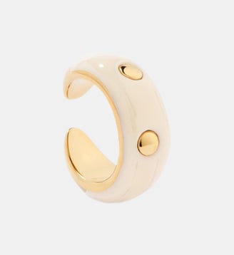 Bijou d'oreille Caftan Moon clouté - Aurélie Bidermann - Ivoire et doré