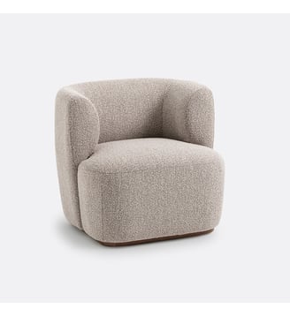 Fauteuil bouclette - La Redoute Interieurs - Gris chiné