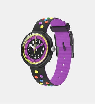Montre Cosmic fun Noir, Violet FPNP191 - Flik Flak - Violet