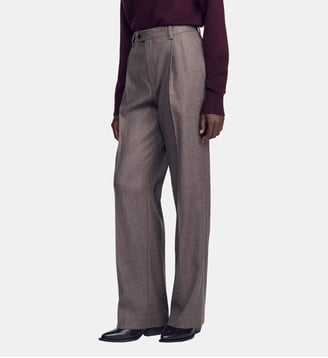 Pantalon de tailleur en laine Sandro