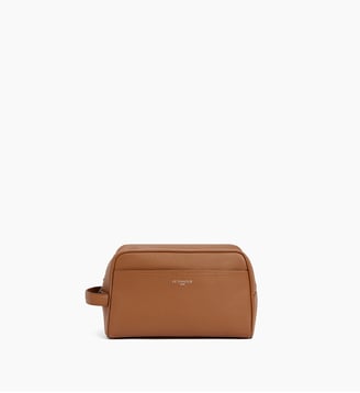 Trousse de toilette en cuir grainé - Le Tanneur - Beige foncé