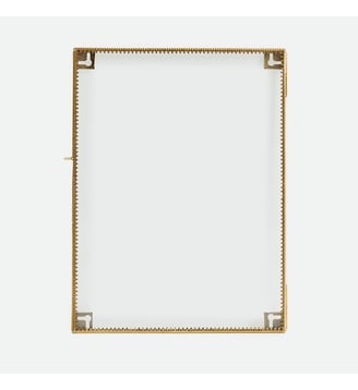 Cadre en laiton, motif piques, 30 x 40 cm - La Redoute Interieurs - Laiton