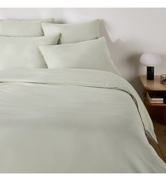 Housse de couette en percale de lyocell et coton - La Redoute Interieurs - Bleu céladon