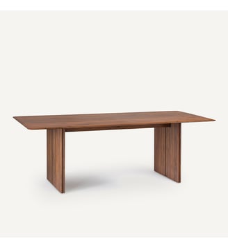 Table en noyer massif et plaqué L220 cm - AM.PM - Noyer