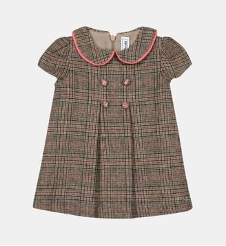 Robe - Brun laine carreaux - Tartine Et Chocolat - Beige