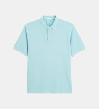 Polo Lucas en piqué de coton - Serge Blanco - Bleu clair
