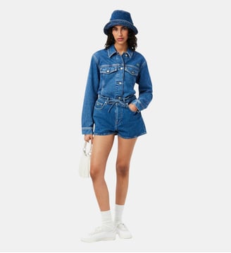 Bob twill de coton - Lacoste - Bleu chiné